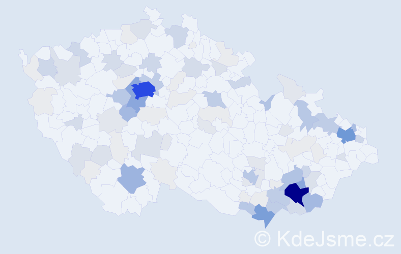 Příjmení: 'Snopek', počet výskytů 429 v celé ČR