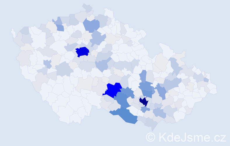 Příjmení: 'Baráková', počet výskytů 790 v celé ČR