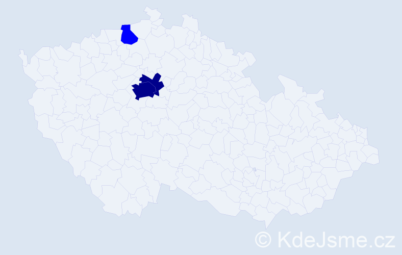 Příjmení: 'Soldatov', počet výskytů 5 v celé ČR
