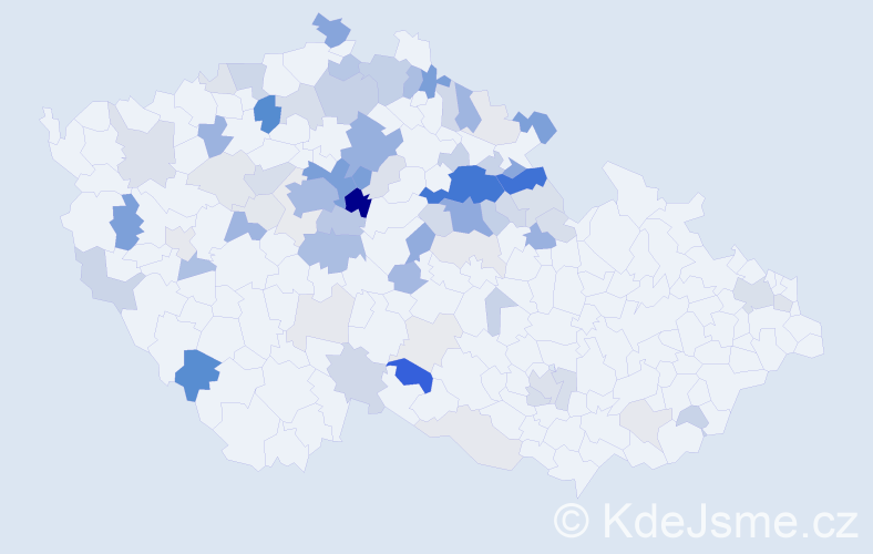 Příjmení: 'Kadeřávková', počet výskytů 292 v celé ČR