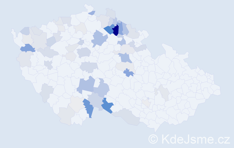 Příjmení: 'Chlupáčová', počet výskytů 203 v celé ČR