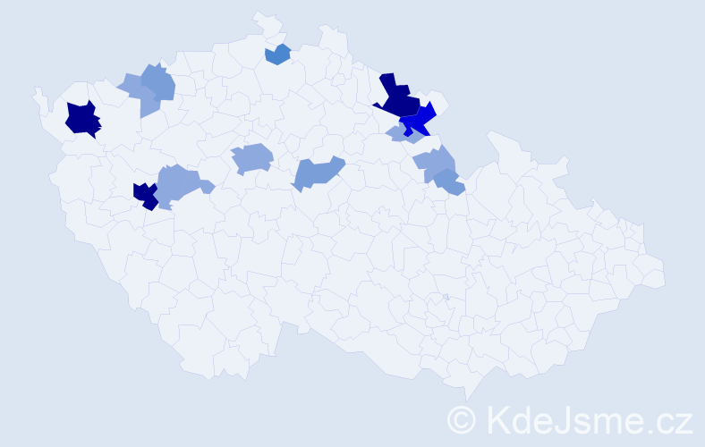 Příjmení: 'Faifer', počet výskytů 43 v celé ČR