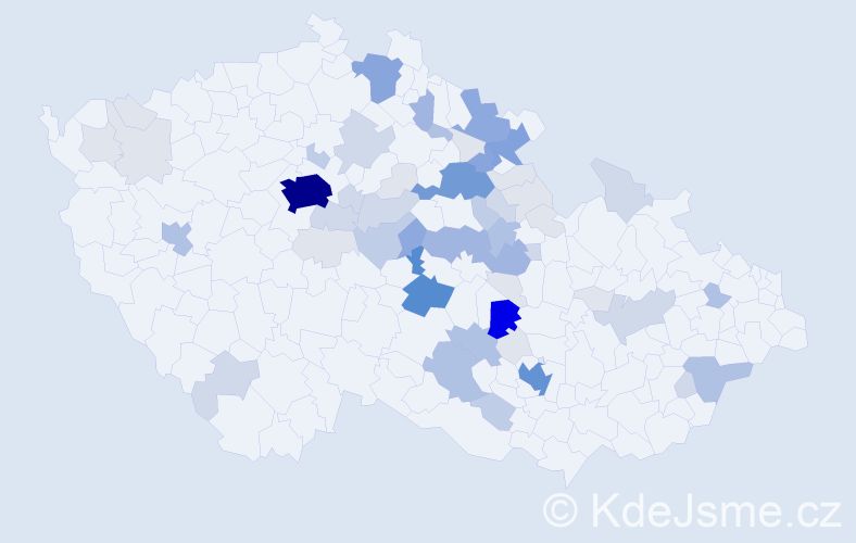 Příjmení: 'Fendrych', počet výskytů 214 v celé ČR