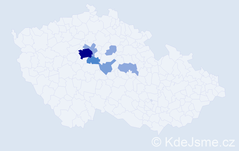 Příjmení: 'Limaxová', počet výskytů 15 v celé ČR