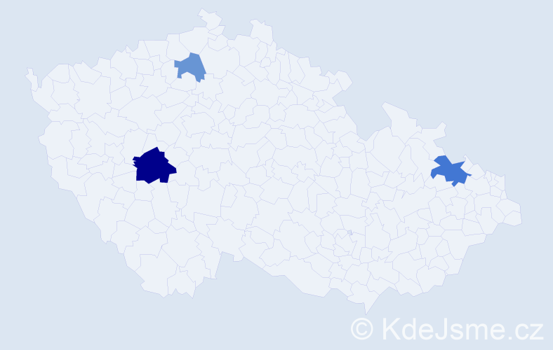 Příjmení: 'Gulejová', počet výskytů 6 v celé ČR