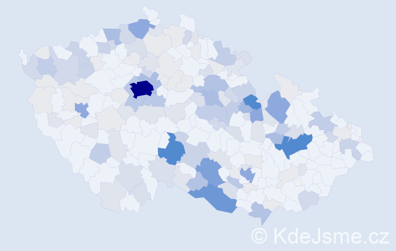 Příjmení: 'Vyhnálková', počet výskytů 560 v celé ČR