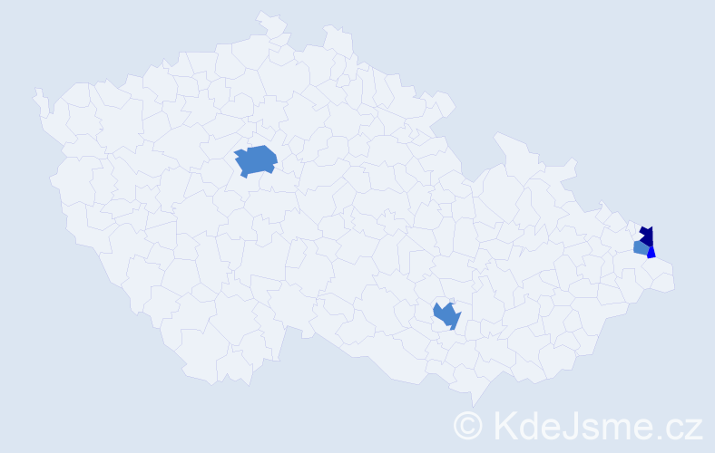 Příjmení: 'Krochmalná', počet výskytů 8 v celé ČR
