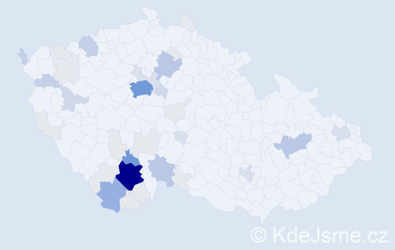 Příjmení: 'Marhounová', počet výskytů 138 v celé ČR