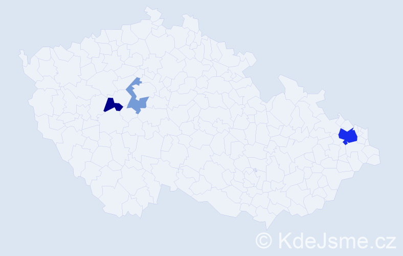 Příjmení: 'Končulová', počet výskytů 7 v celé ČR