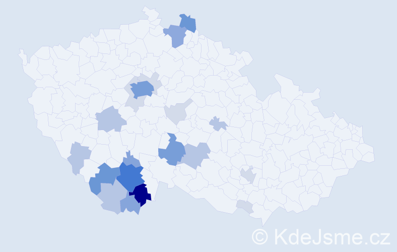 Příjmení: 'Bartizal', počet výskytů 74 v celé ČR