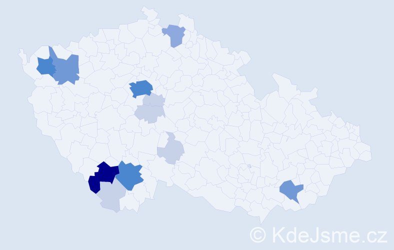 Příjmení: 'Paule', počet výskytů 44 v celé ČR