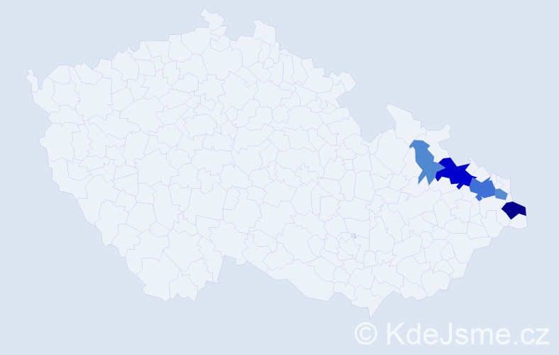 Příjmení: 'Rozmanitová', počet výskytů 16 v celé ČR
