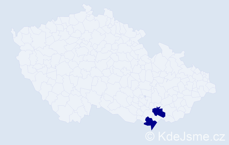 Příjmení: 'Slabak', počet výskytů 2 v celé ČR