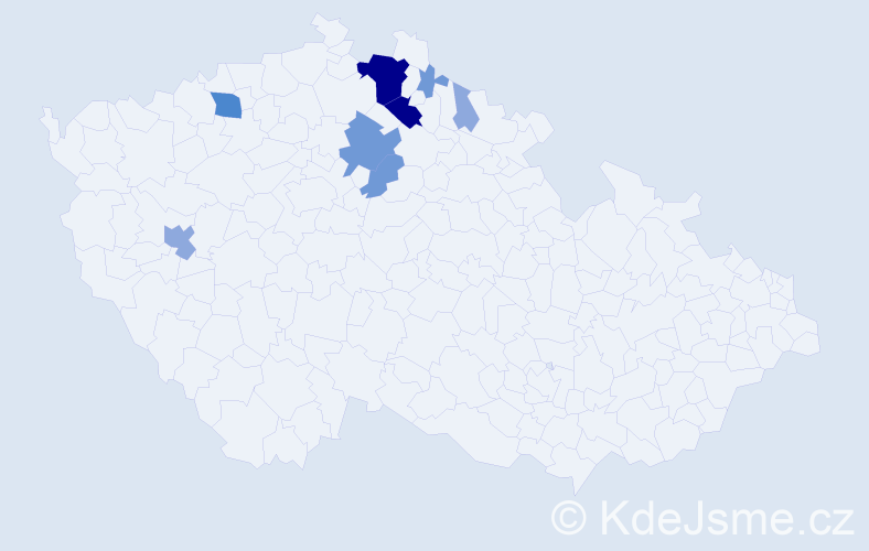 Příjmení: 'Landyš', počet výskytů 23 v celé ČR