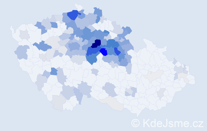 Příjmení: 'Horynová', počet výskytů 575 v celé ČR