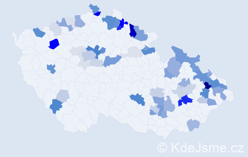 Příjmení: 'Dressler', počet výskytů 209 v celé ČR