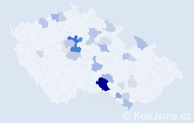 Příjmení: 'Denemarková', počet výskytů 128 v celé ČR
