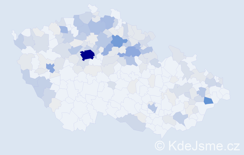 Příjmení: 'Ulrychová', počet výskytů 604 v celé ČR