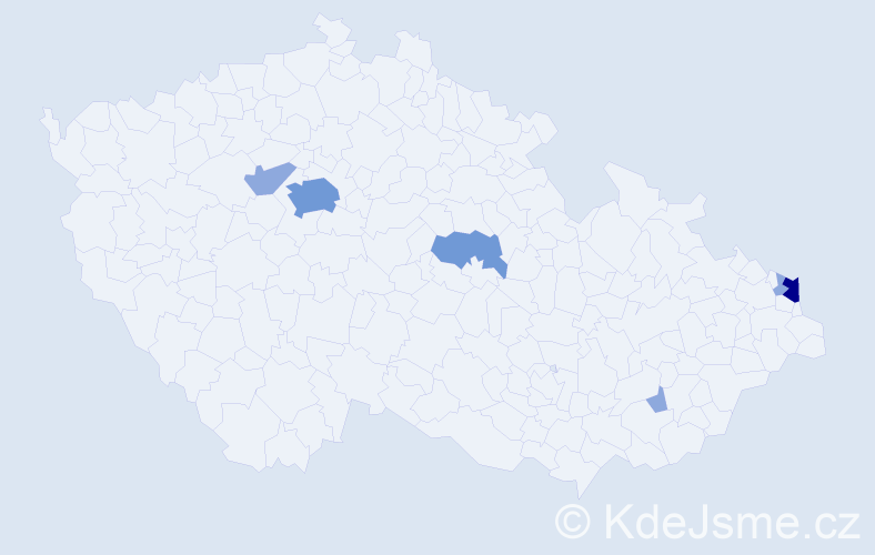 Příjmení: 'Baráni', počet výskytů 13 v celé ČR