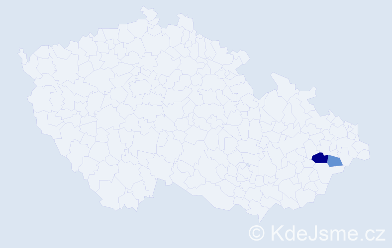 Příjmení: 'Kleindorf', počet výskytů 4 v celé ČR