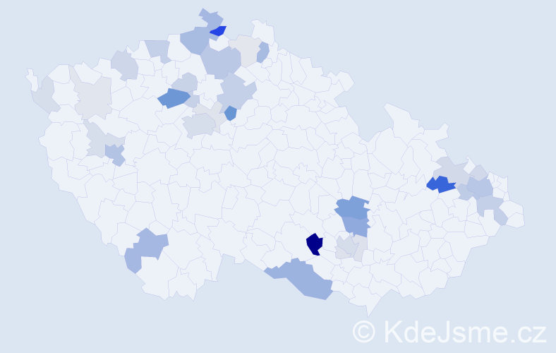 Příjmení: 'Gros', počet výskytů 105 v celé ČR