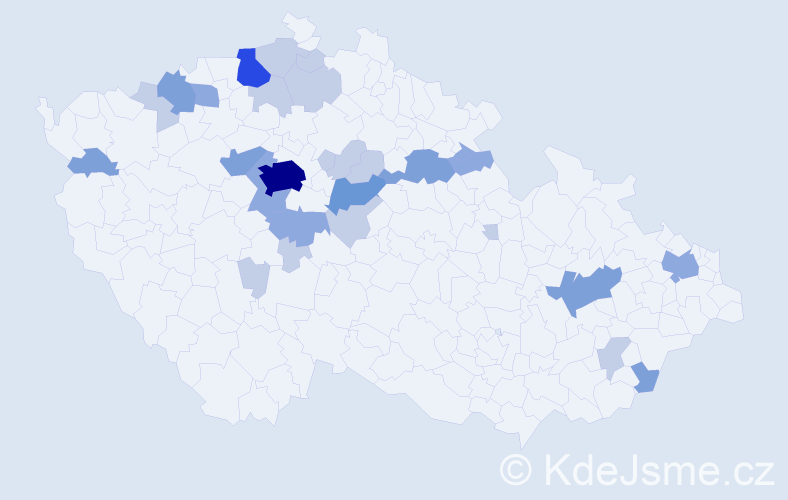 Příjmení: 'Baláčková', počet výskytů 65 v celé ČR