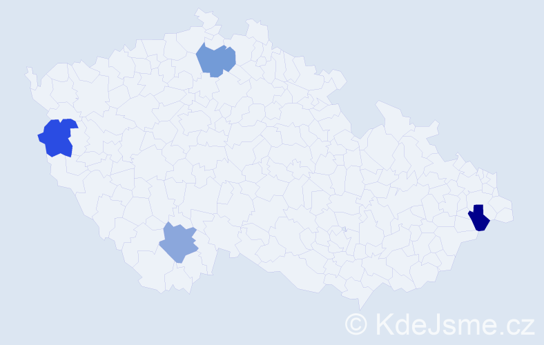 Příjmení: 'Shirley', počet výskytů 4 v celé ČR