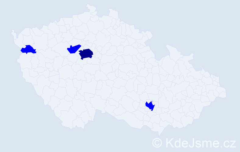 Příjmení: 'Longo', počet výskytů 5 v celé ČR