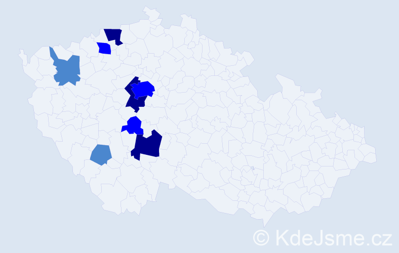 Příjmení: 'Trieb', počet výskytů 17 v celé ČR