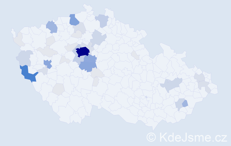 Příjmení: 'Kůstková', počet výskytů 156 v celé ČR