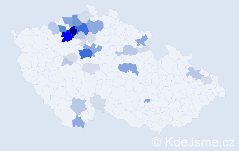 Příjmení: 'Hrzánová', počet výskytů 114 v celé ČR