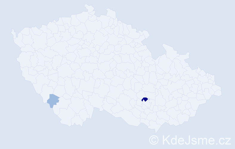 Příjmení: 'Schanzerová', počet výskytů 5 v celé ČR