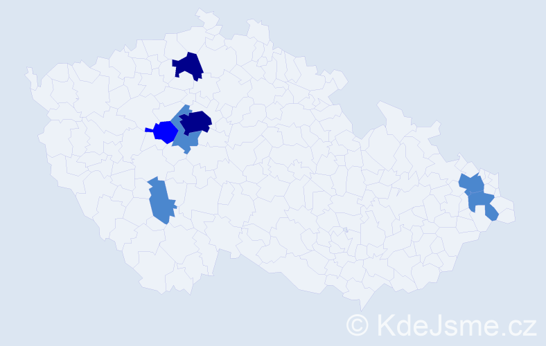 Příjmení: 'Šinaglová', počet výskytů 12 v celé ČR
