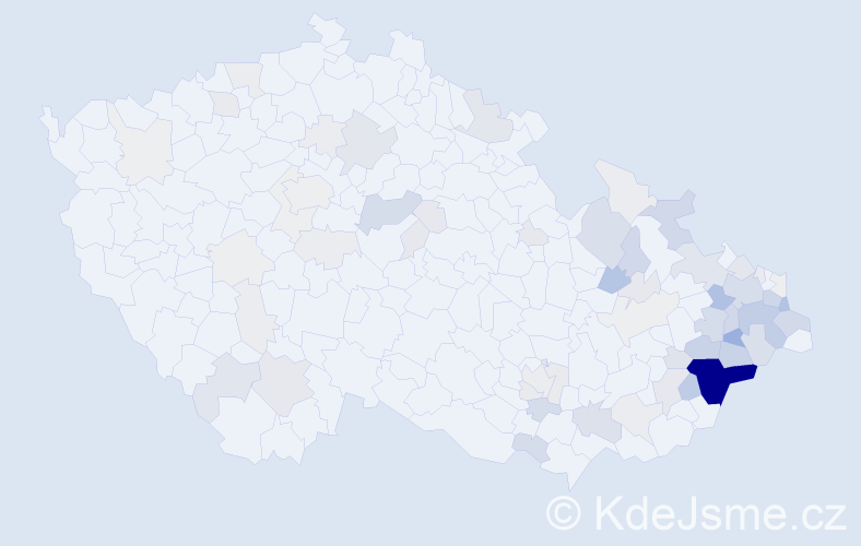 Příjmení: 'Kocurek', počet výskytů 306 v celé ČR