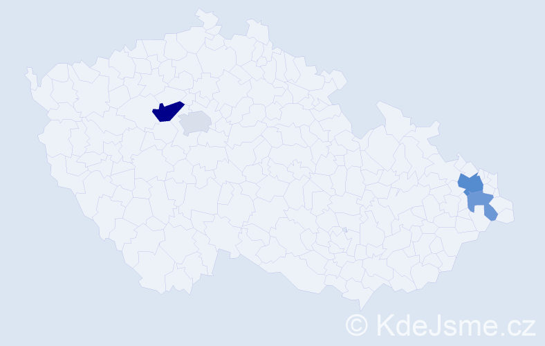 Příjmení: 'Halakucová', počet výskytů 8 v celé ČR
