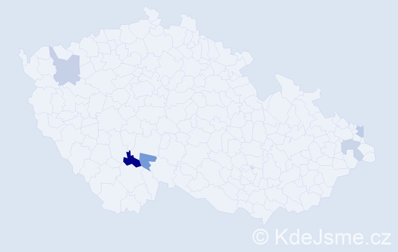 Příjmení: 'Sabon', počet výskytů 6 v celé ČR