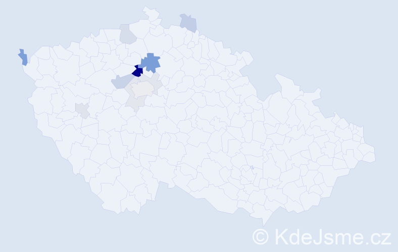 Příjmení: 'Kympl', počet výskytů 32 v celé ČR