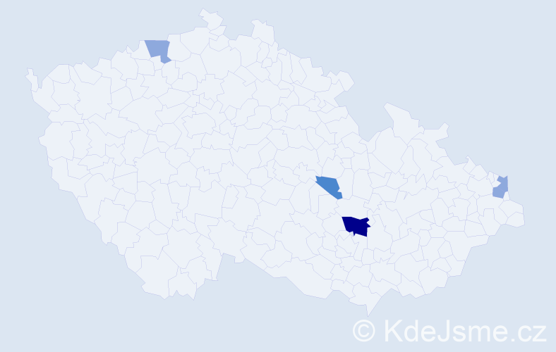 Příjmení: 'Zéda', počet výskytů 10 v celé ČR
