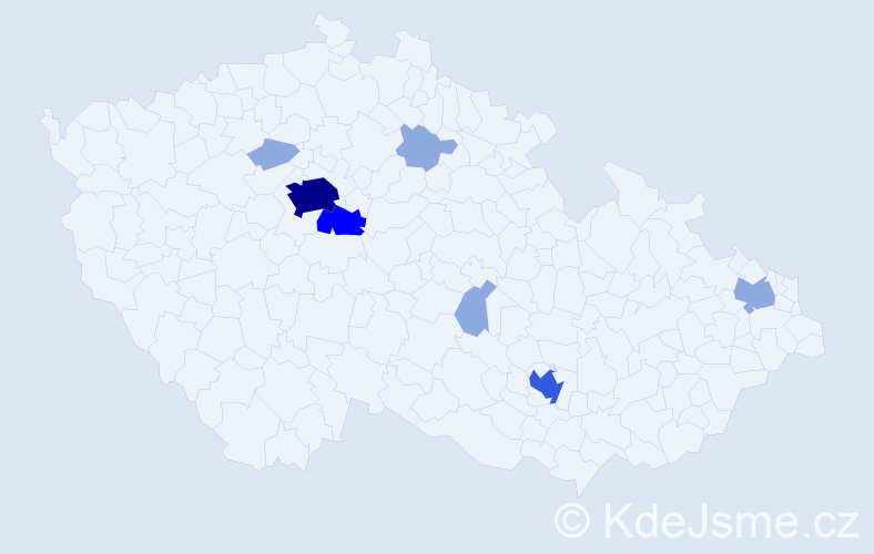 Příjmení: 'Prokipyuk', počet výskytů 16 v celé ČR
