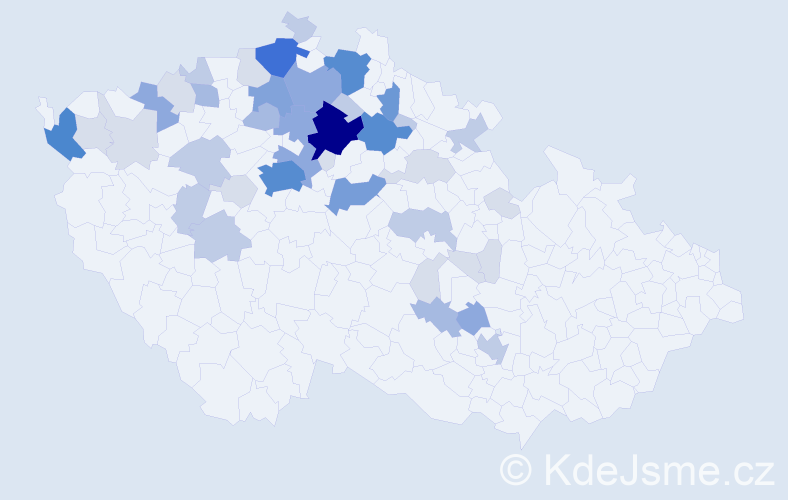 Příjmení: 'Koloc', počet výskytů 146 v celé ČR