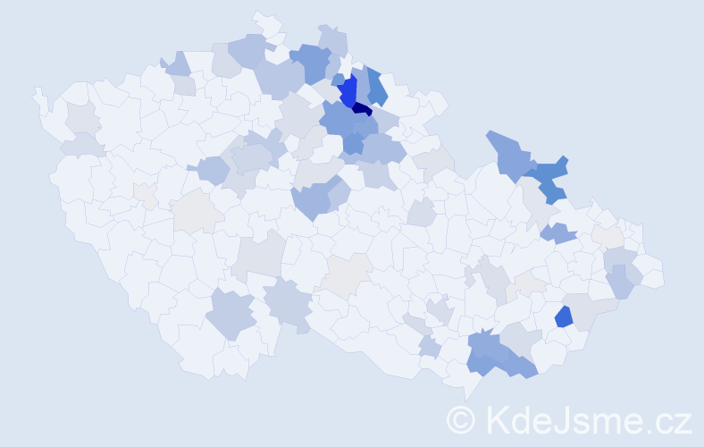 Příjmení: 'Kmínek', počet výskytů 294 v celé ČR