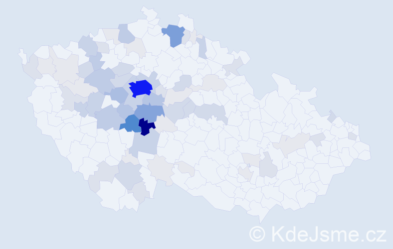 Příjmení: 'Zoul', počet výskytů 268 v celé ČR