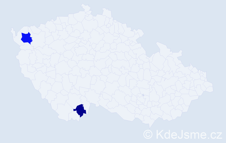 Příjmení: 'Biohlávková', počet výskytů 4 v celé ČR