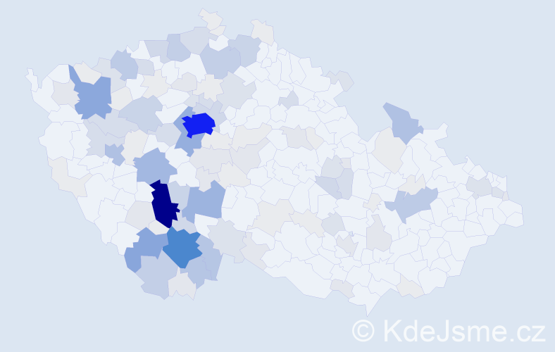 Příjmení: 'Bicanová', počet výskytů 463 v celé ČR