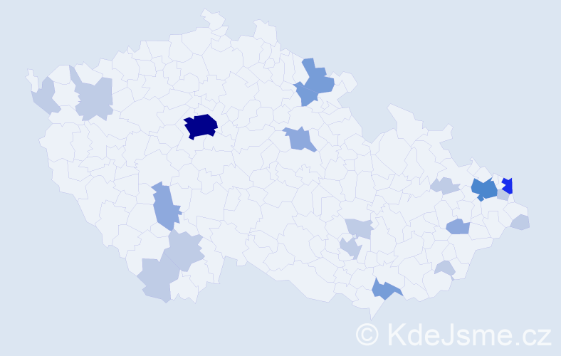 Příjmení: 'Bitto', počet výskytů 47 v celé ČR