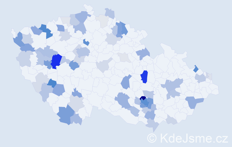 Příjmení: 'Kilianová', počet výskytů 221 v celé ČR