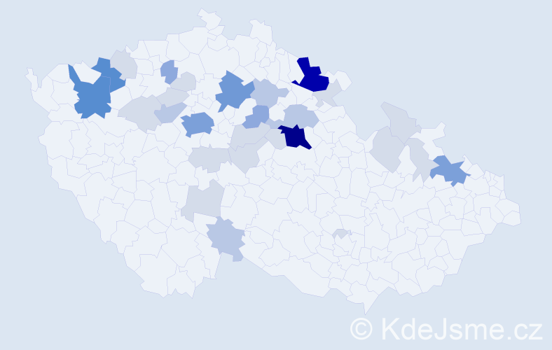 Příjmení: 'Lévaiová', počet výskytů 95 v celé ČR