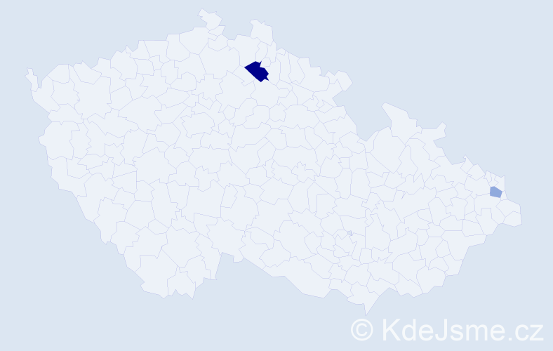 Příjmení: 'Cíferský', počet výskytů 6 v celé ČR