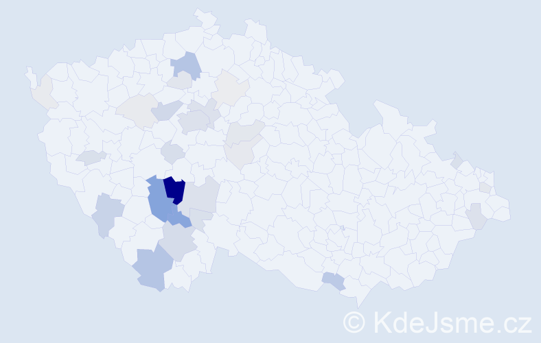 Příjmení: 'Brčáková', počet výskytů 109 v celé ČR