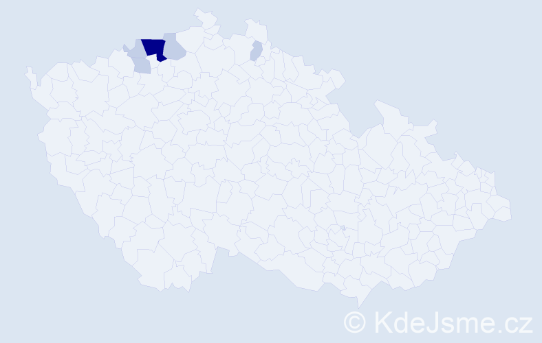 Příjmení: 'Bittersmannová', počet výskytů 15 v celé ČR